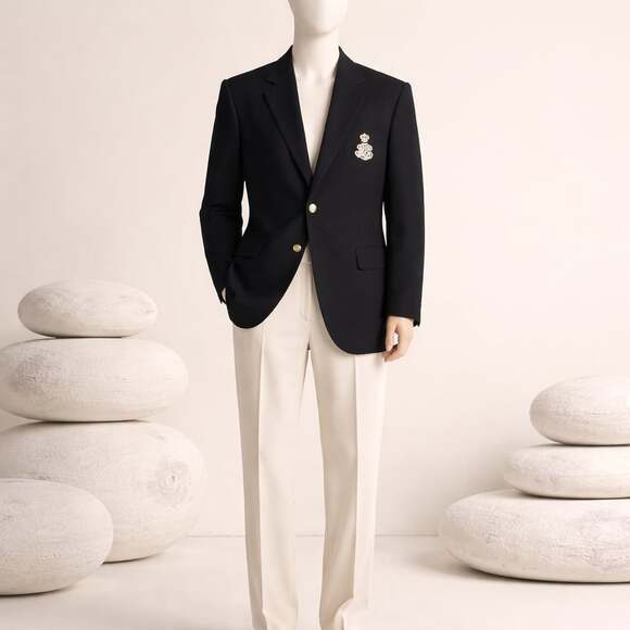 Lauren Ralph Lauren Jackets & Blazers - Lauren Ralph Lauren Petite Black Blazer with Crest Patch Size 10P